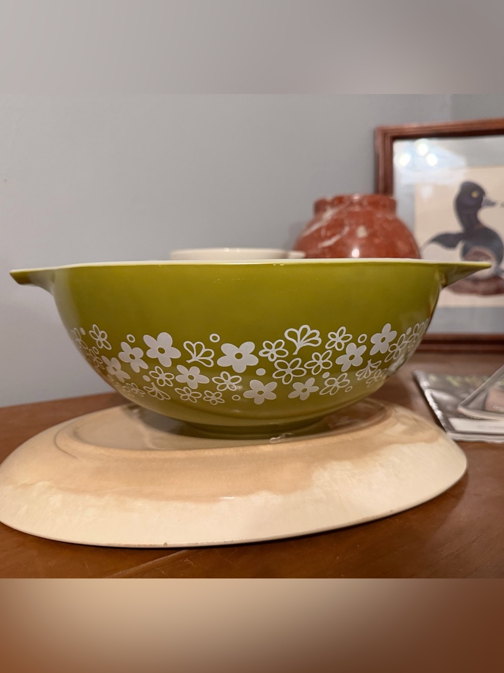 Pyrex Vintage 444 Spring Blossom Crazy Daisy Bowl 4 Quart